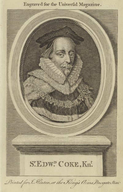 Sir Edward Coke, Cavaliere da English School