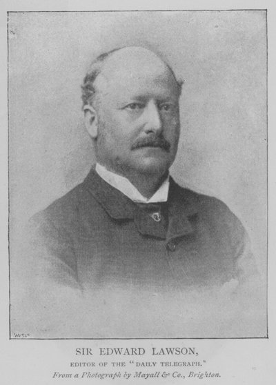 Sir Edward Lawson, Editore del "Daily Telegraph" (incisione) da English School