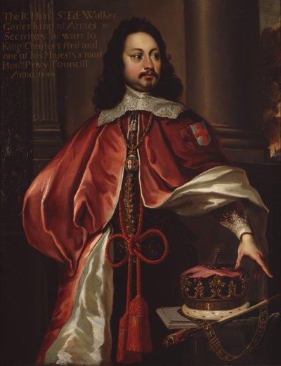 Sir Edward Walker (1611-1677), Garter King of Arms, fine del XVII secolo (olio su tela) da English School