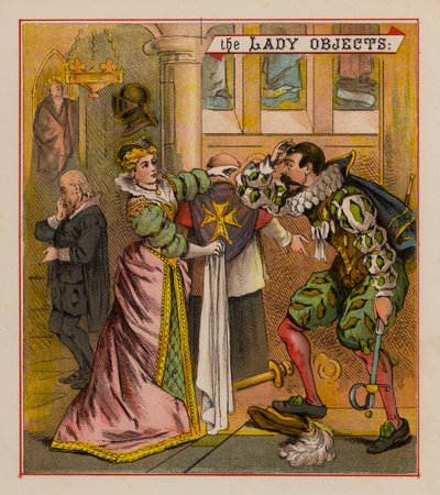 Sir Francis Drake e i suoi goblin (litografia a colori) da English School