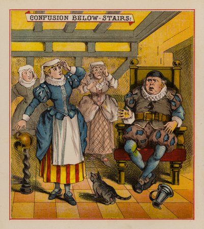 Sir Francis Drake e i suoi goblin (litografia a colori) da English School