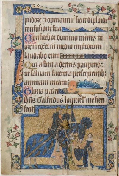 Sir Geoffrey Luttrell a cavallo dal 