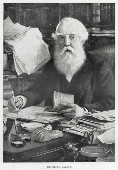 Sir Henry Layard (litografia) da English School