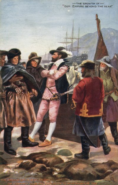 La spedizione di Sir Humphrey Gilbert a Terranova, 1583 da English School