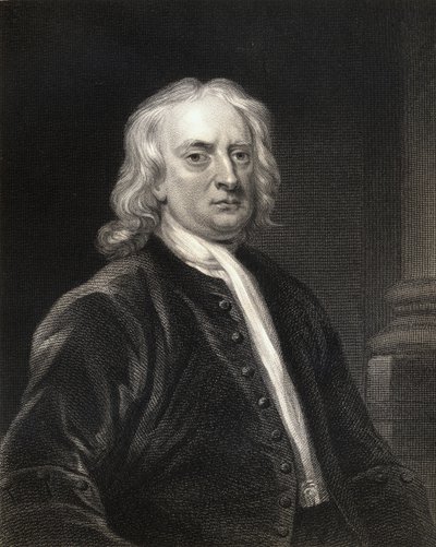 Sir Isaac Newton (1642-1727) da Galleria di Ritratti, pubblicato nel 1833 da English School
