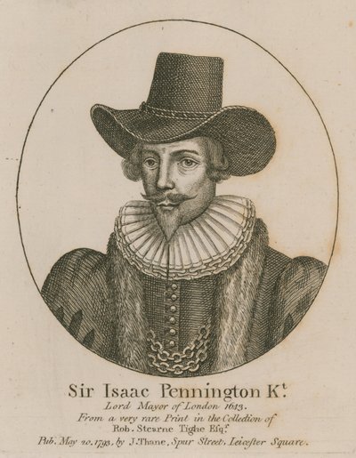 Sir Isaac Pennington, sindaco di Londra 1643 da English School