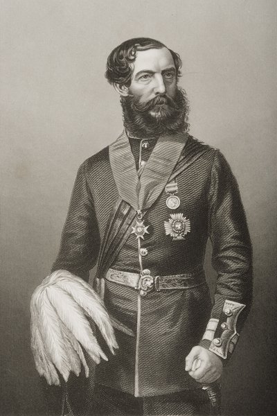 Sir John Eardley Wilmot Inglis (1814-62) (litografia) da English School
