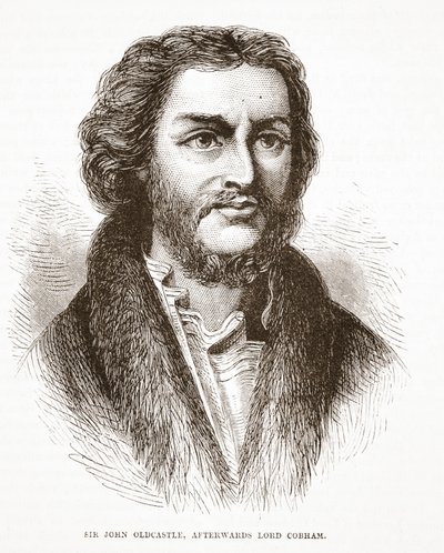 Sir John Oldcastle, poi Lord Cobham, illustrazione da La storia del protestantesimo di James Aitken Wylie (1808-1890), pub. 1878 da English School