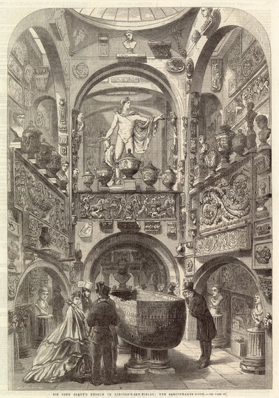Museo di Sir John Soane a Lincolns-Inn-Fields: la Sala del Sarcofago da English School