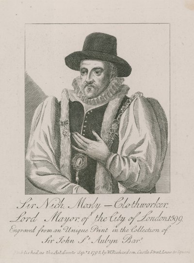 Sir Nicholas Mosley, tessitore, sindaco di Londra, 1599 da English School