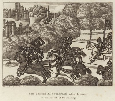 Sir Oliver du Guesclin fatto prigioniero nella foresta di Cherbourg da English School