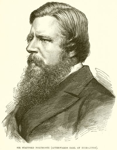 Sir Stafford Northcote (poi Conte di Iddesleigh) da English School