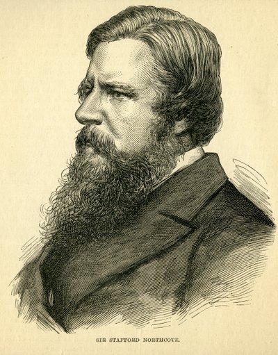 Sir Stafford Northcote, 1º Conte di Iddesleigh (1818-87) da English School