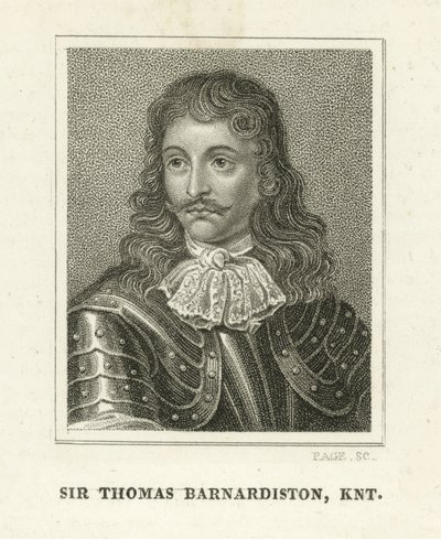 Sir Thomas Barnadiston (incisione) da English School