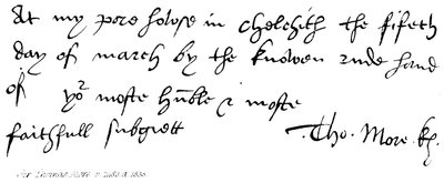 Sir Thomas More, n. 1480, m. 1535 da English School