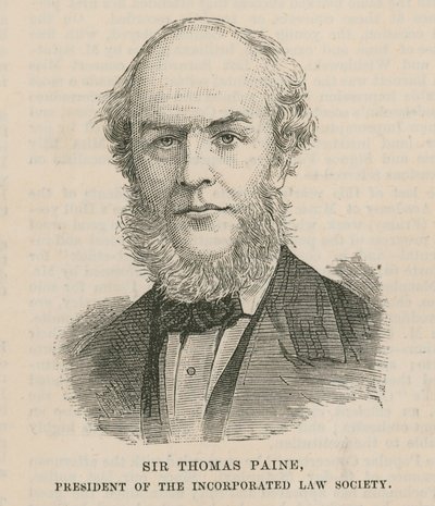 Sir Thomas Paine, presidente della Incorporated Law Society da English School