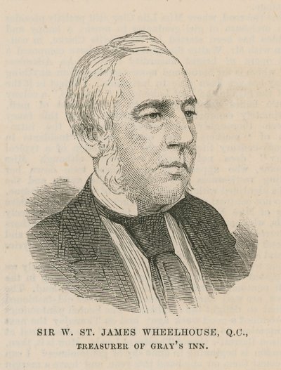 Sir W St James Wheelhouse, Tesoriere di Grays Inn da English School