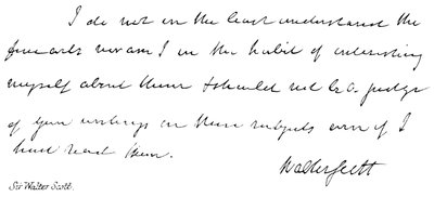 Sir Walter Scott da English School