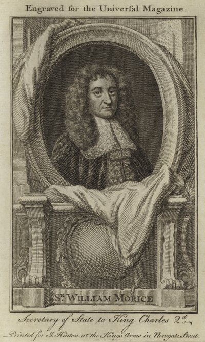 Sir William Morice, Segretario di Stato di Re Carlo II da English School