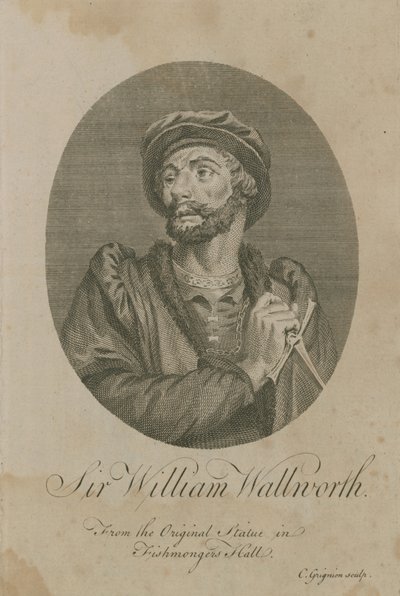 Sir William Wallworth, sindaco di Londra, 1370 da English School