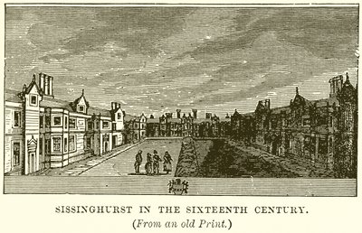 Sissinghurst nel XVI secolo da English School