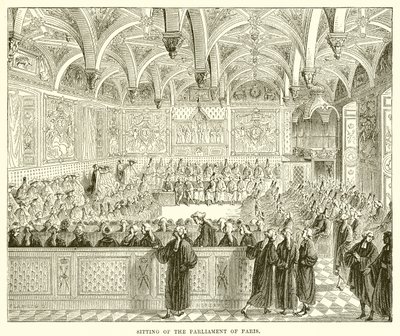Seduta del parlamento di Parigi da English School