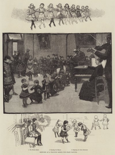 Schizzi in una scuola di formazione per la danza teatrale da English School