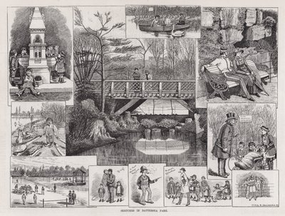 Schizzi nel Battersea Park da English School