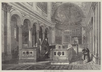 Schizzi a Roma, Basilica di San Clemente (incisione) da English School