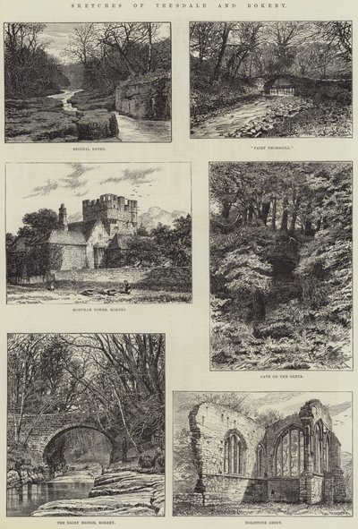 Schizzi di Teesdale e Rokeby da English School
