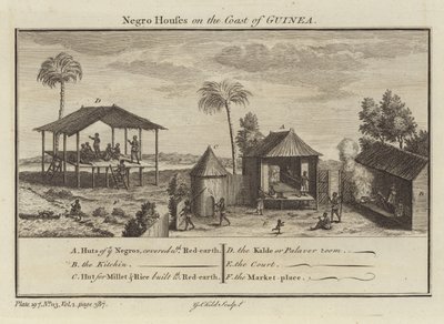 Case degli schiavi sulla costa della Guinea da English School