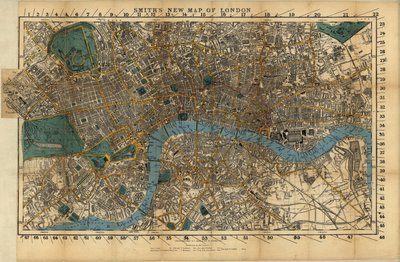 Nuova mappa di Londra di Smith da English School