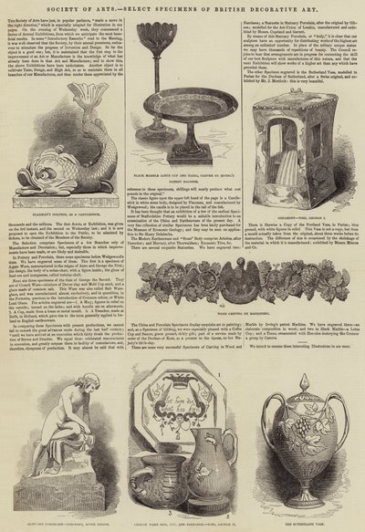 Società delle Arti, Esemplari selezionati di arte decorativa britannica (incisione) da English School