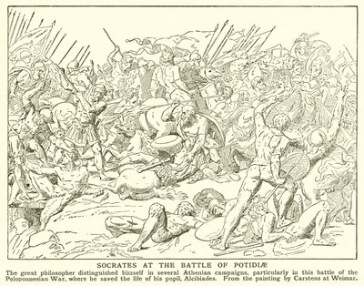 Socrate alla battaglia di Potidea da English School