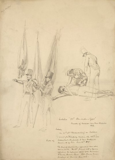 Soldati di Waterloo (matita su carta) da English School