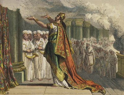 Salomone alla dedicazione del tempio da English School