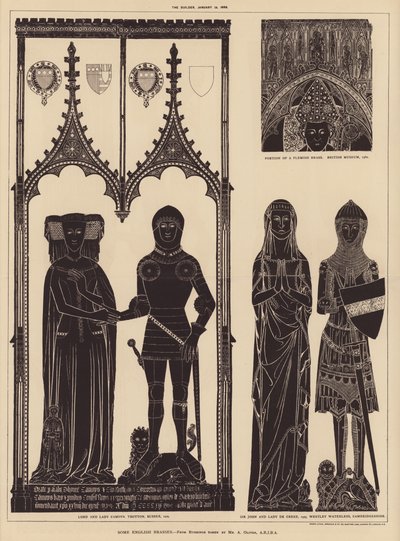 Alcuni Brasses inglesi (incisione) da English School