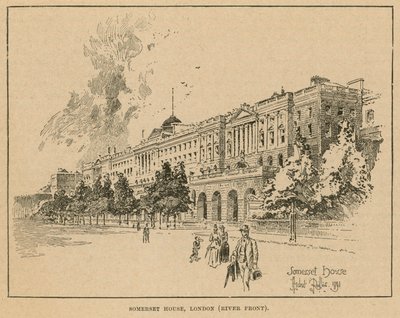 Somerset House, Londra (fronte del fiume) da English School