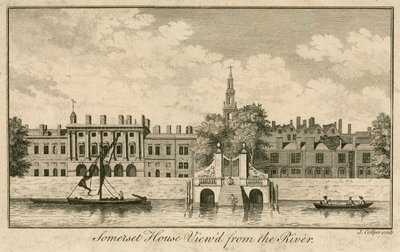 Somerset House, The Strand, Londra, vista dal fiume Tamigi da English School
