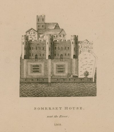 Somerset House, vicino al fiume, 1568 da English School