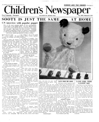 Sooty, prima pagina di 
