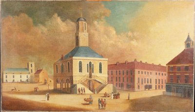 Piazza del mercato di South Shields, c.1800 da English School
