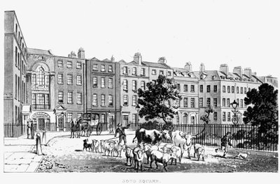 Angolo sud-ovest di Soho Square da English School