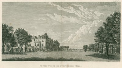 Facciata sud di Strawberry Hill, Twickenham, Londra da English School