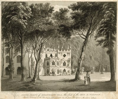 Facciata sud di Strawberry Hill, Twickenham, Londra, la residenza dell