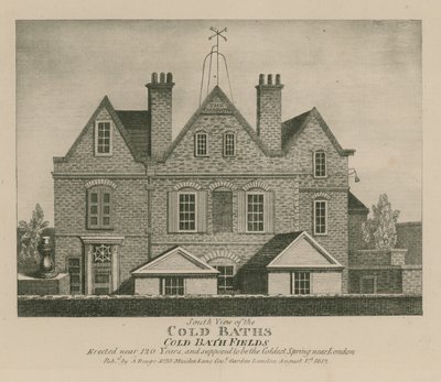 Vista sud delle terme fredde, Cold Bath Fields da English School