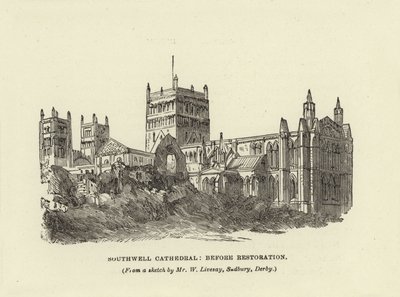 Cattedrale di Southwell, prima del restauro da English School
