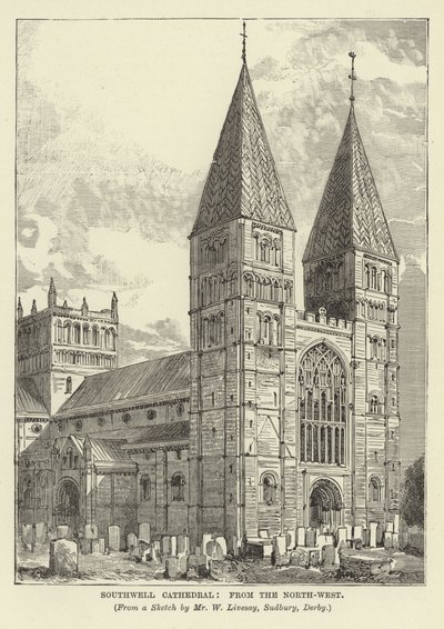 Cattedrale di Southwell da nord-ovest da English School