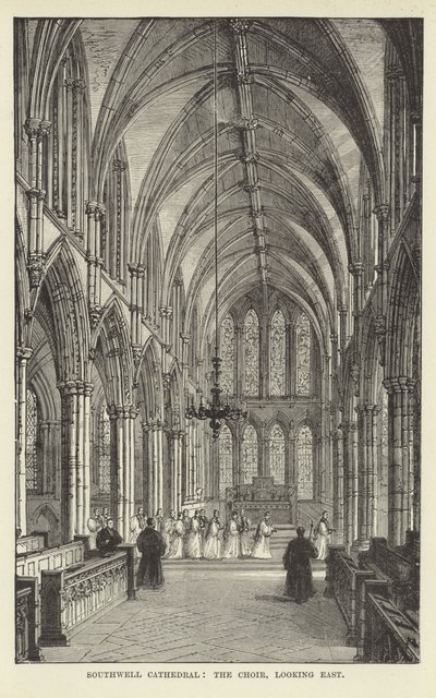 Cattedrale di Southwell, il coro, guardando a est da English School