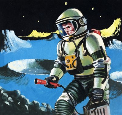 Astronauta che testa l